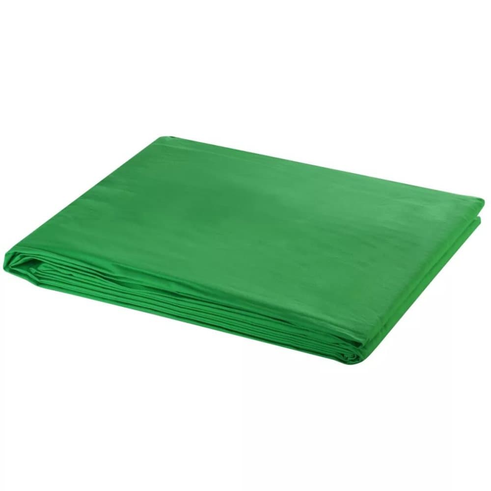 vidaXL Taustakangas puuvilla chromakey 600x300 cm vihreä