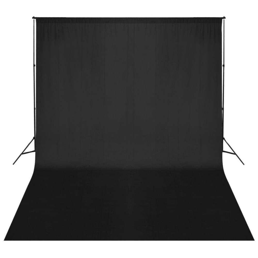vidaXL Taustakankaan tukijärjestelmä 500x300 cm musta