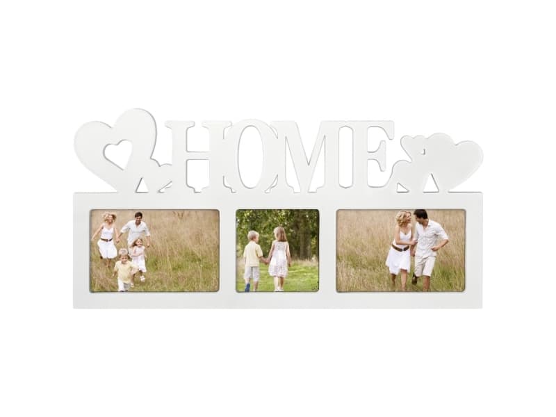 Hama Montreal - Home, Syntetisk, Hvit, 3 bilder i 1 ramme, 10 x 15 cm, 10 x 10 cm, Reflekterende