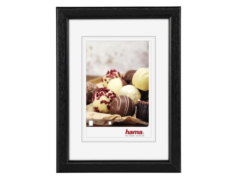 Hama Bella Mia, Plastikk, Tre, Svart, Enkel bilderamme, 20 x 28 cm, Rektangulær, Reflekterende