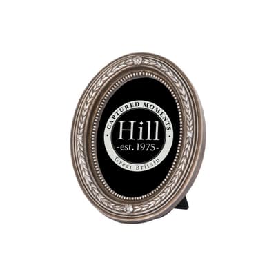 Hill Interiors Oval Antique Silver Platted Design Photo Frame