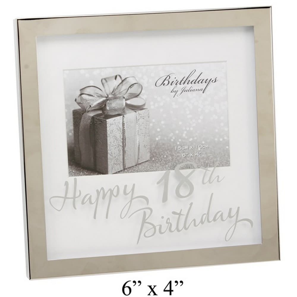 Widdop Birthdays By Juliana Mirror Happy 18th Birthday Print Box Photo Frame