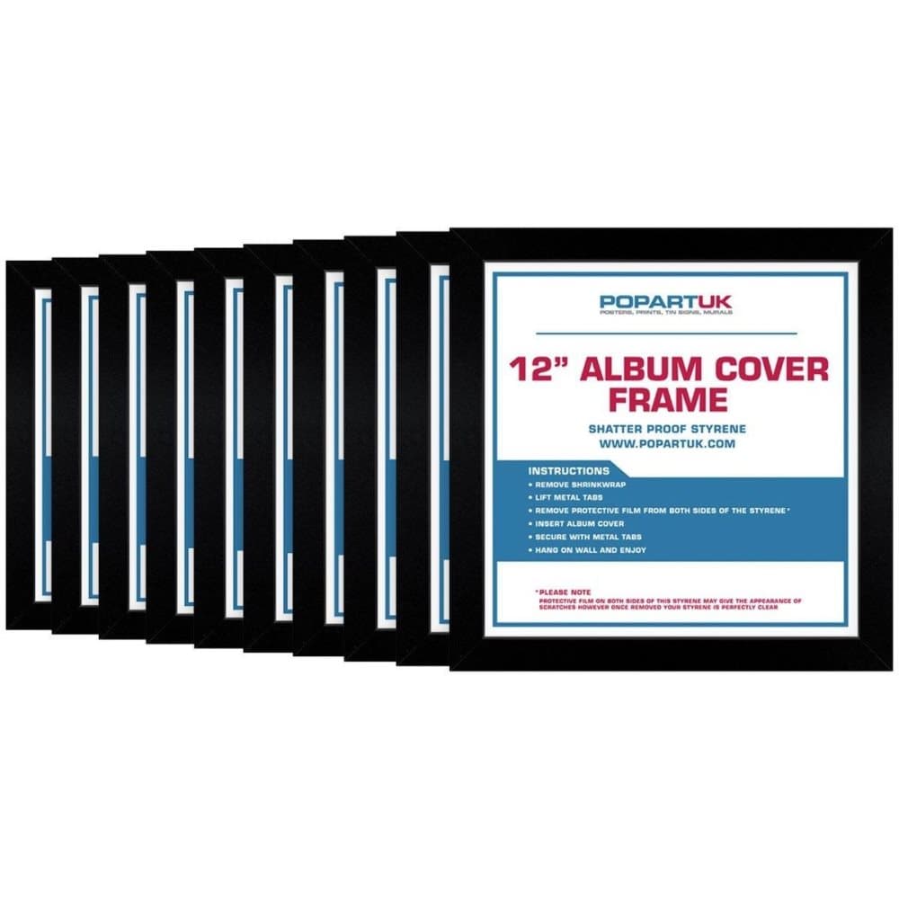 Grindstore 12 Inch Vinyl Record Cover Album Poster Frames (Pack Of 10)