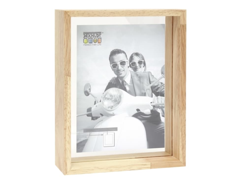 Deknudt S68SH1 25x25 glass frame w. wood edge nature