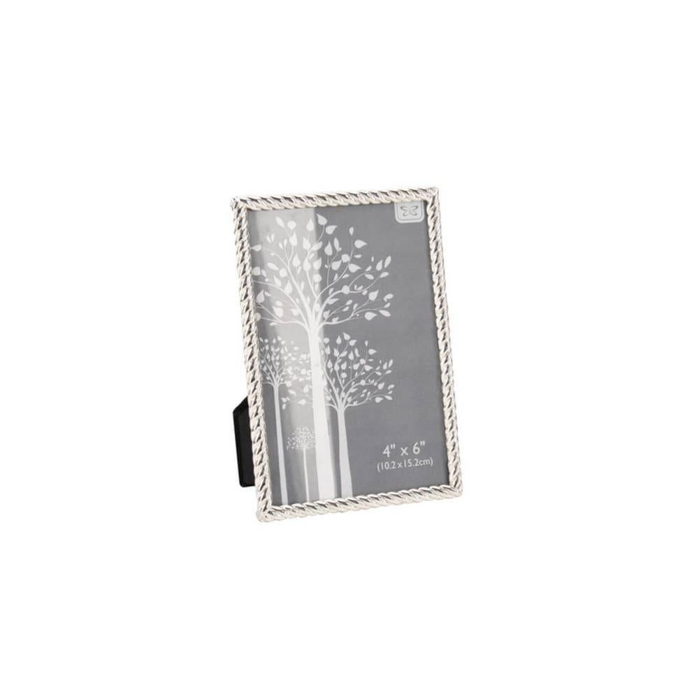CGB Giftware Silver Twist Edge Photo Frame (4x6in)