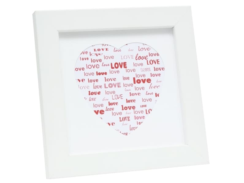 Deknudt S45SK1 LOVE Heart 13x13 Wood Portrait white