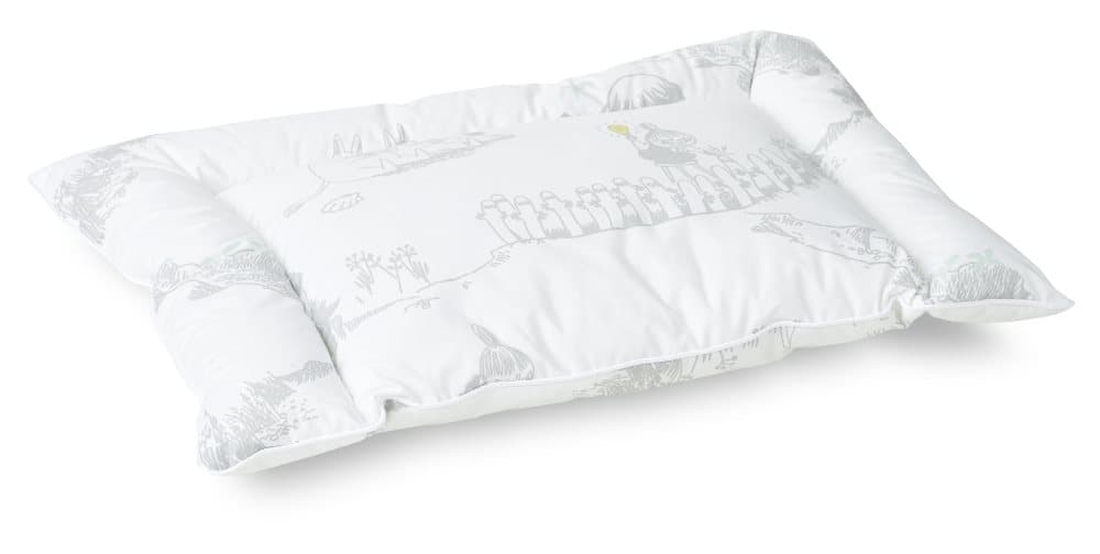 Finlayson Kudde för barn Låg Sommarmolnsmumin 100% bomull 50 x 60 cm Vit/Ljusgrå