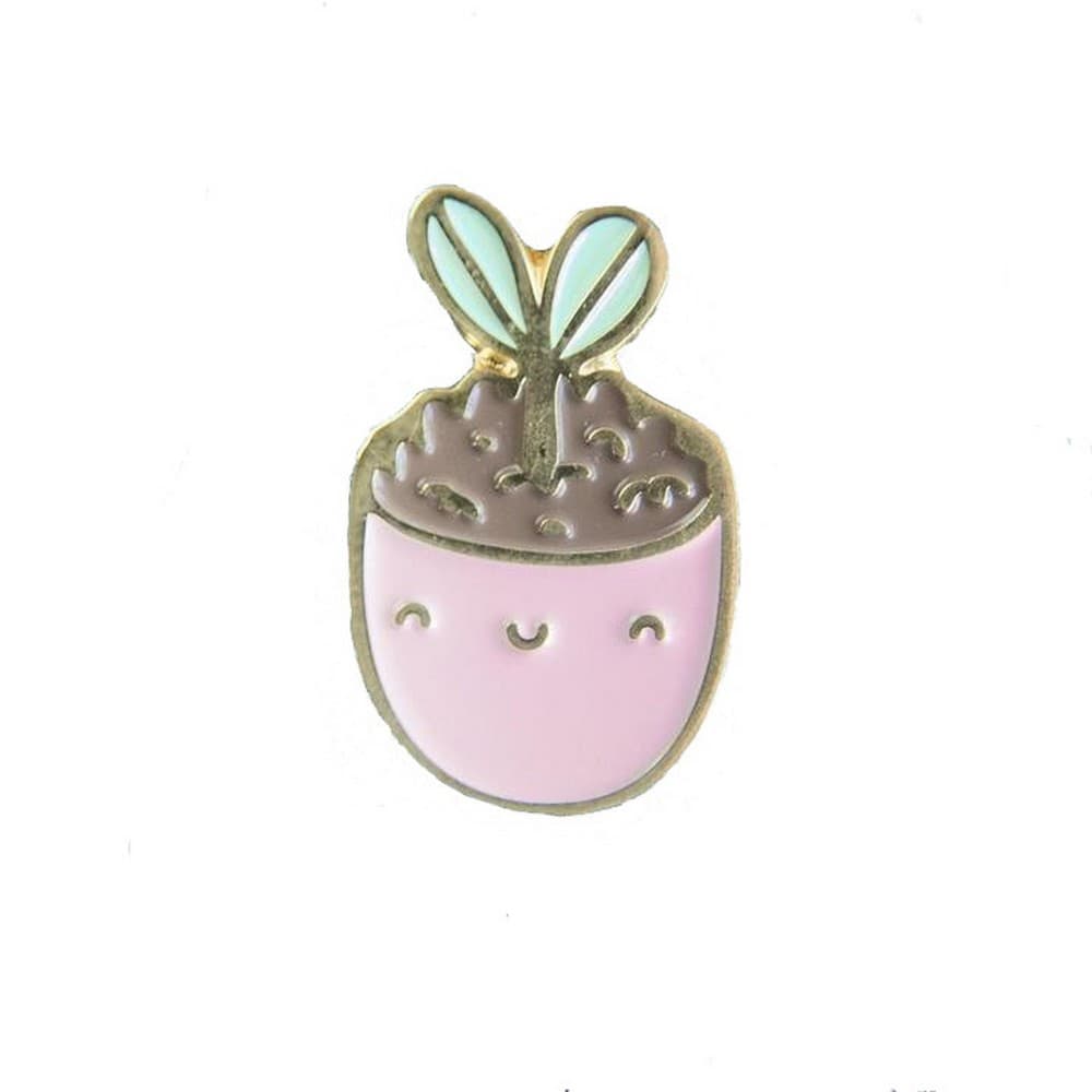 Ohh Deer Plant Pot Enamel Pin