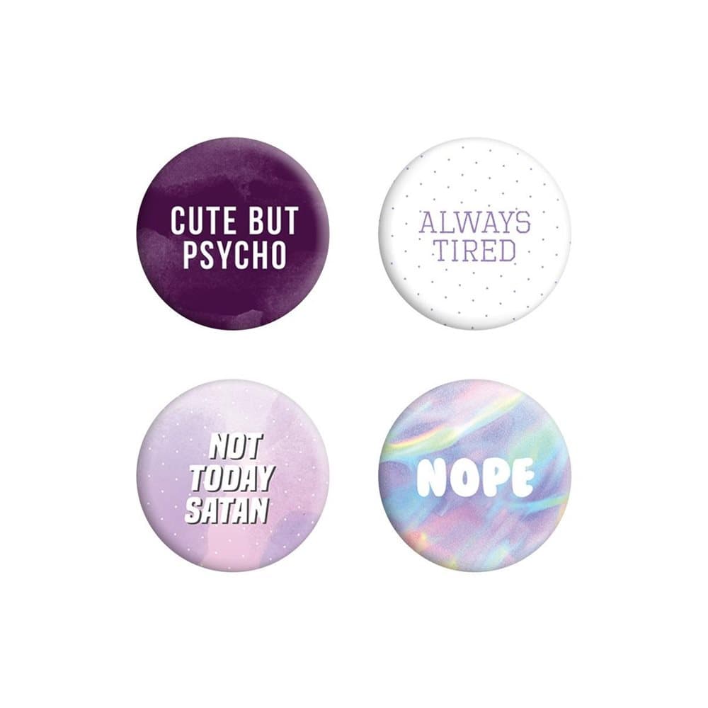 Grindstore Not Today Satan Pastel Goth Badge Pack