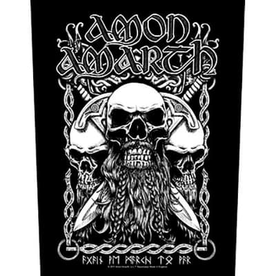Amon Amarth Back Patch: Bearded Skull