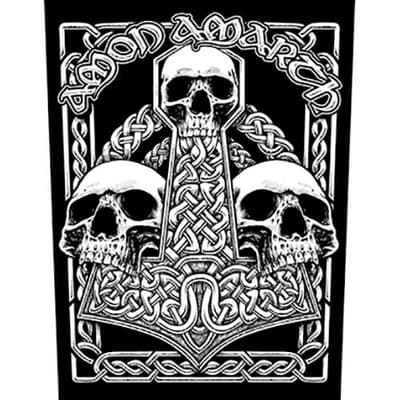 Amon Amarth Back Patch: Three Skulls