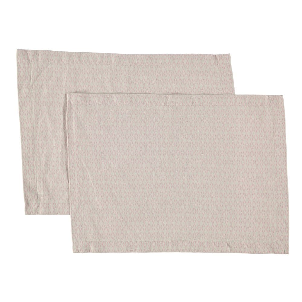 Gripsholm Opal Bordstablett Bomull Linne 35x45 cm Rosa 2-Pack