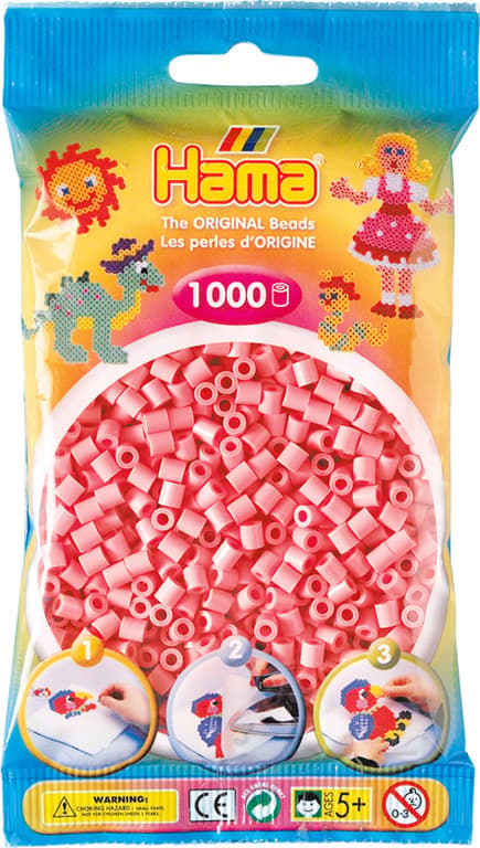 Beads to Plate Hama Midi Pink 1000pcs 207-06