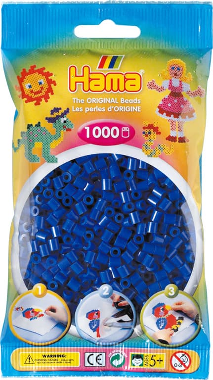 Beads to plate Hama Midi Blue 1000pcs 207-08