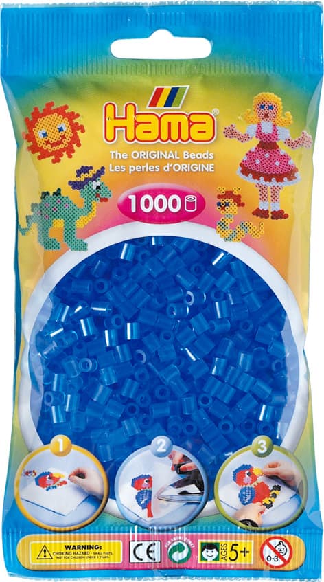 Hama Midi Transparent Blue 1000pcs 207-15