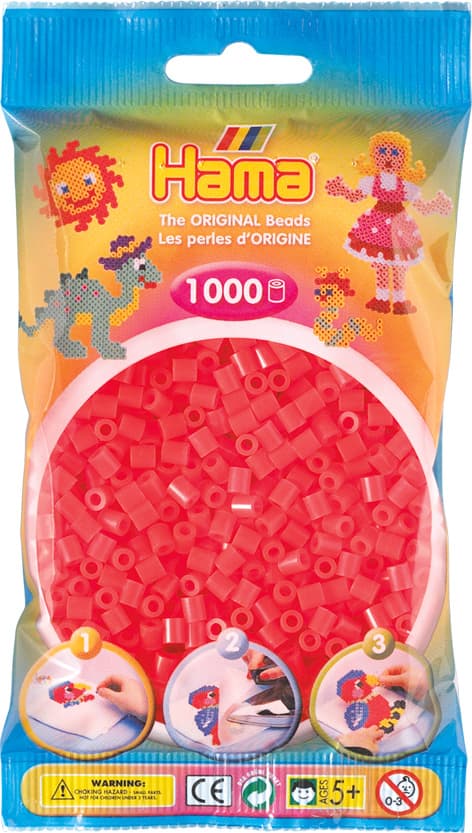 Hama Midi Neon Red 1000pcs 207-35