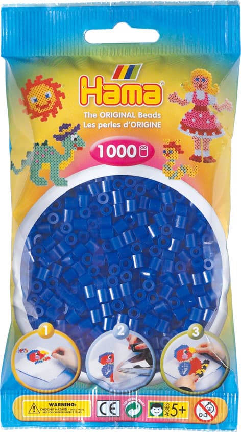 Hama Midi Neon Blå 1000st 207-36