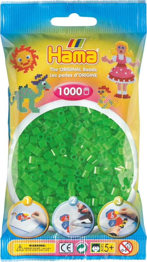 Hama Midi Neon Green 1000pcs 207-37