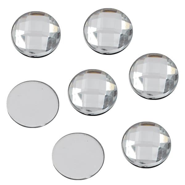 100 st akryl rhinestones halvpärlor 8 mm
