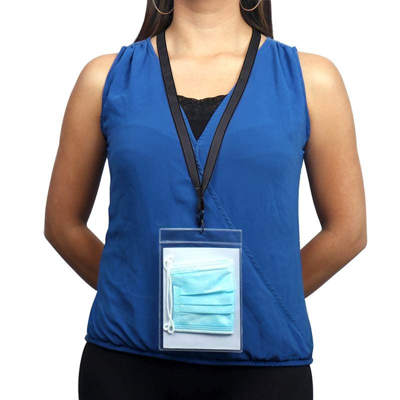Antimikrobiel maske-holder med lanyards - 10 stk.