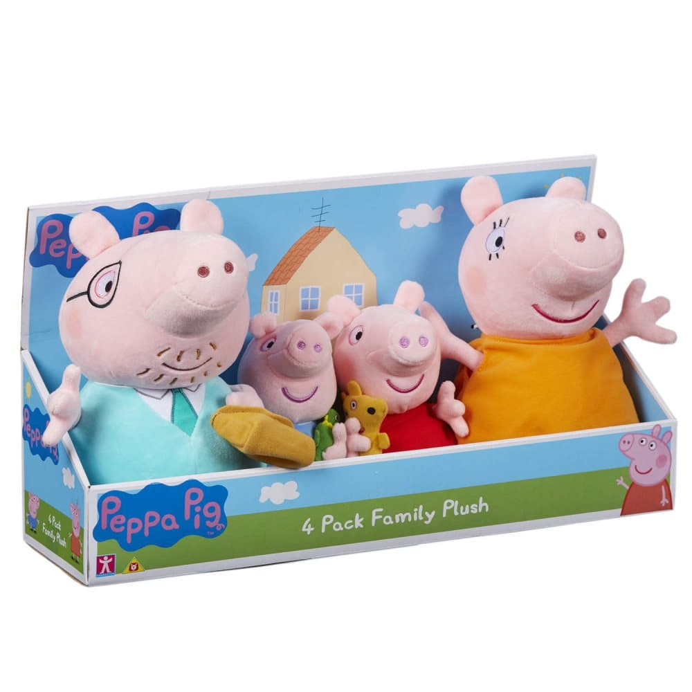 Greta Gris Mjukdjur 4-pack Familj