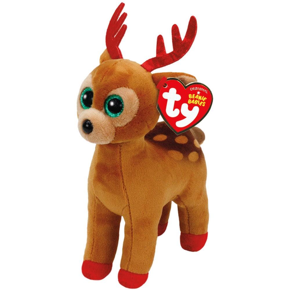 TY Beanie Boos Reg TINSEL Brun Ren Xmas