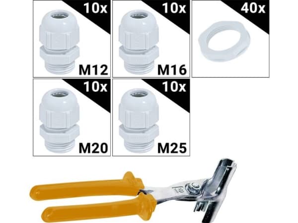 LAPP SKINTOP® ST-M Kabelforskruning sortiment M12, M16, M20, M25 Lysegrå 81 stk