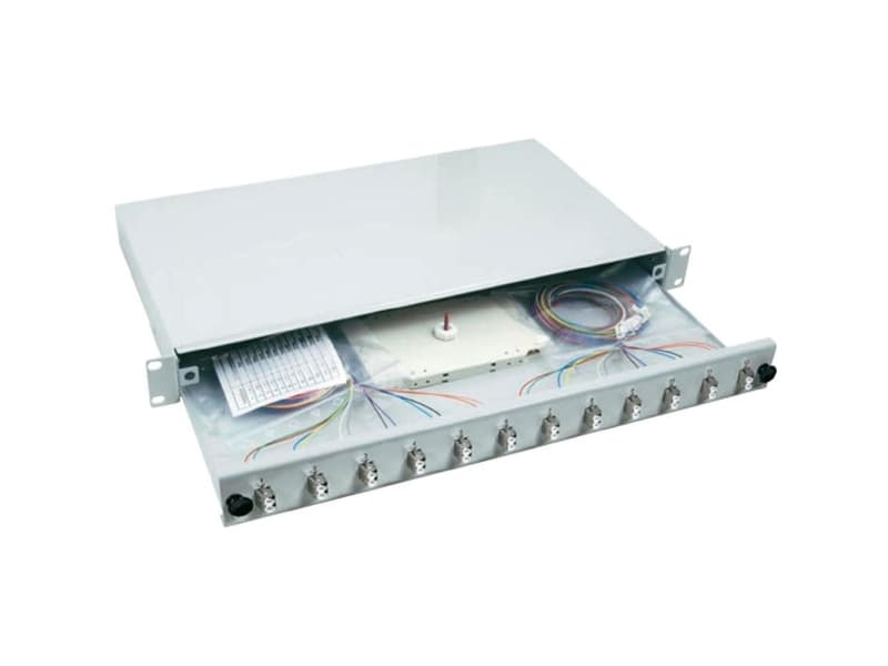 EFB Elektronik B71902.24OM3 LWL-splejseboks 24 porte LCD med stik 1 U