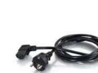 C2G Universal Power Cord - Strømkabel - CEE 7/7 (hann) til IEC 60320 C13 - 2 m - 90°-kontakt, formstøpt - svart - Europa