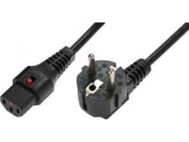 Assmann power cable ASSMANN power cable lock IEC LOCK 3x1mm2 Schuko angled/C13 straight M/F 1.5m black