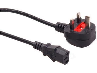 Maclean strømkabel 3 pin GB plugg, 3m (MCTV-807)