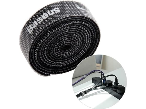 Organizer Baseus Baseus Rainbow Circle Velcro Straps - velcro tape velcro cable organizer 1m black (ACMGT-E01)