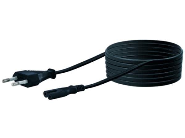 Schwaiger NLE7300 533, 1,5 m, Hane/Hane, C7 coupler, Svart