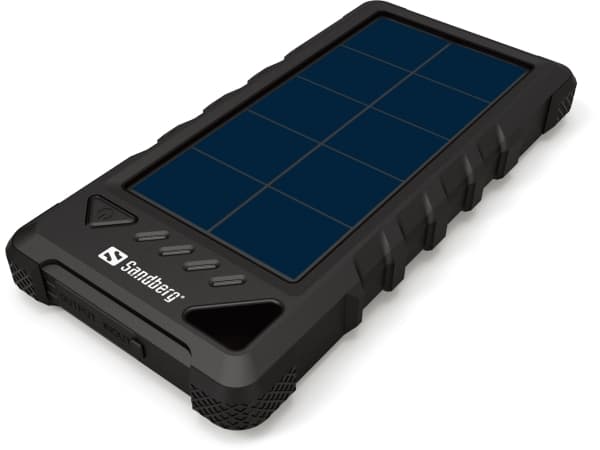 Sandberg Active Solar Powerbank 16000 - Solar power bank Li-Ion 16000 mAh - 3.4 A - 2 output-stikforbindelser (USB) - på kabel: Micro-USB