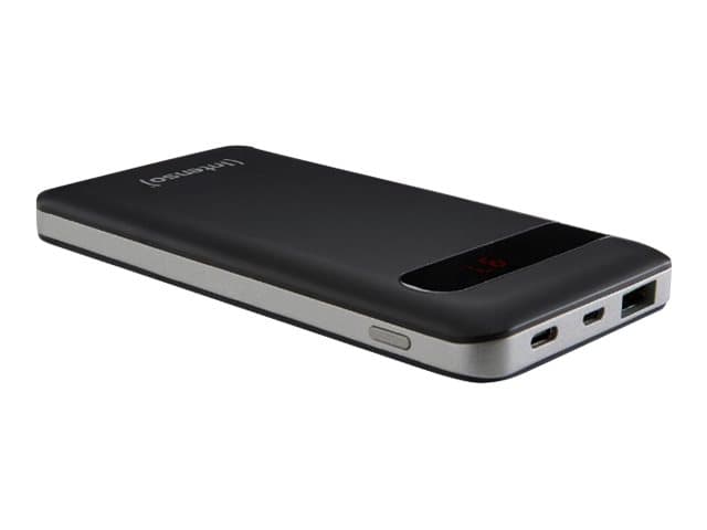 Intenso Powerbank PD10000 - Strømbank - 10000 mAh - 3 A - QC 3.0 (USB-C) - på kabel: USB-C - svart