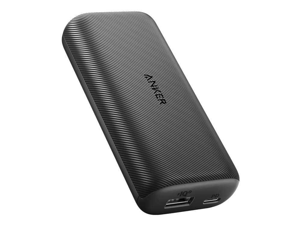 Anker PowerCore 10000PD - Strømbank - 10000 mAh - 28 watt - IQ 2.0 - 2 utgangskontakter (USB, USB-C med Power Delivery:) - mørk grå