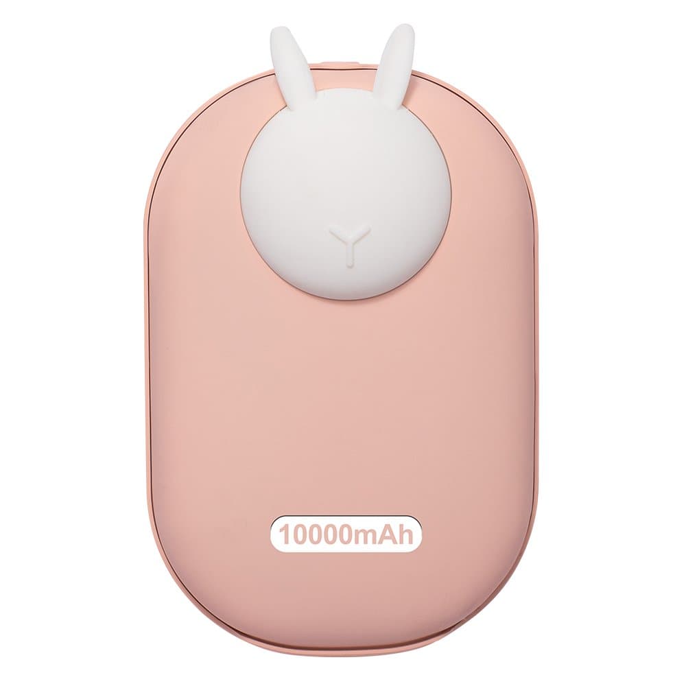 Uppladdningsbar handvärmare och powerbank 10.000 mAh - rosa