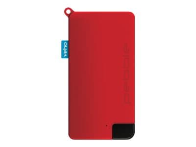 Veho Pebble Pokket - Strømbank - 1000 mAh - 37 Wh - 1 A (24 pin USB-C) - rød