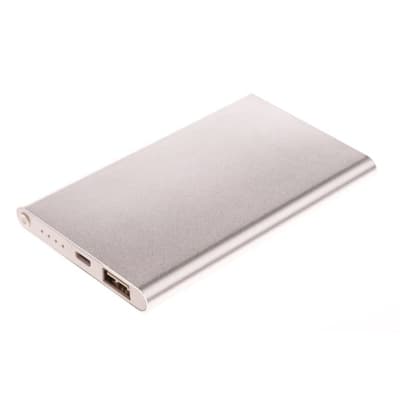 Ultra lille powerbank. 8000mAh. Silver. Kun 1 cm tyk!