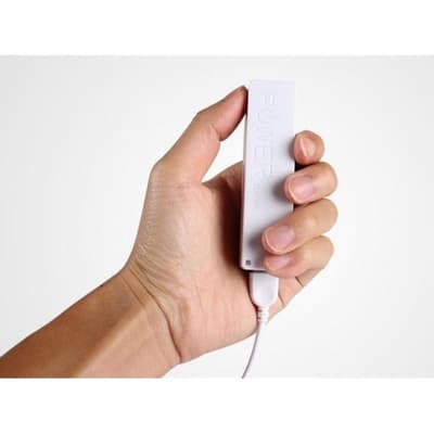 Lipstick formet 2600mAh powerbank. Hvid.