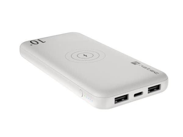 Powerbank Natec POWER BANK NATEC EXTREME MEDIA TREVI WIRELESS 10000MAH WHITE 10W