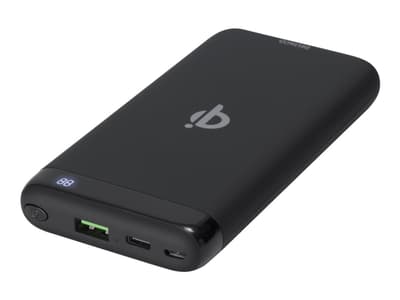 Deltaco PB-Q1001, Musta, Universaali, Suorakulmio, Litiumioni (Li-Ion), 10000 mAh, USB