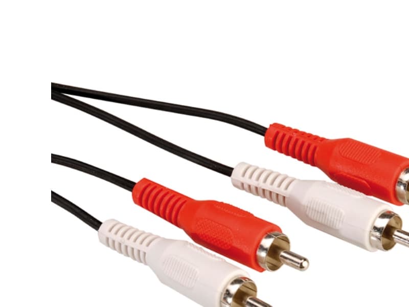 ROLINE Cinch Extension Cable, 2x RCA M-M 2.5 m, 2,5 mm, Svart