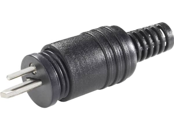 TRU COMPONENTS Højtalerstik Stik, lige Poltal: 2 Sort 100 stk