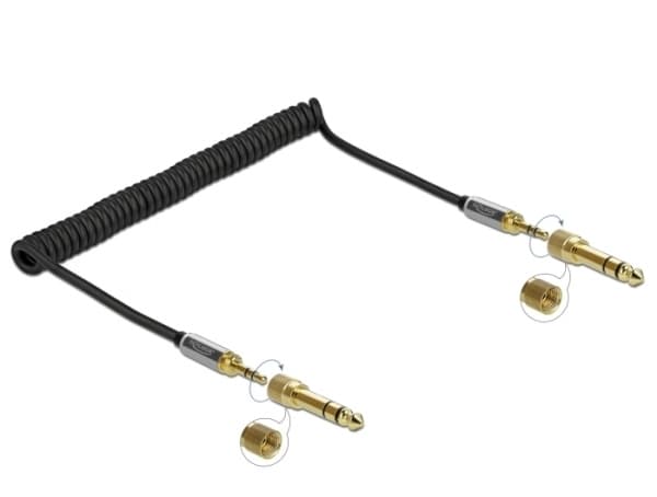 DeLOCK 85837, 3.5mm, Hankjønn, 3.5mm, Hankjønn, 2 m, Svart