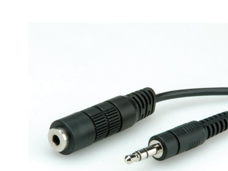 ROLINE 3.5mm Extension Cable, M/F 3 m, 3 mm, Svart