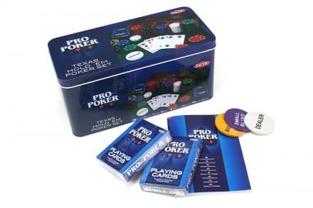 Pokerset Texas Hold´em i plåtask (SE/FI/DK/NO/EN)