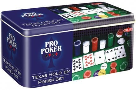 Pokerset Texas Hold´em i plåtask (SE/FI/DK/NO/EN)