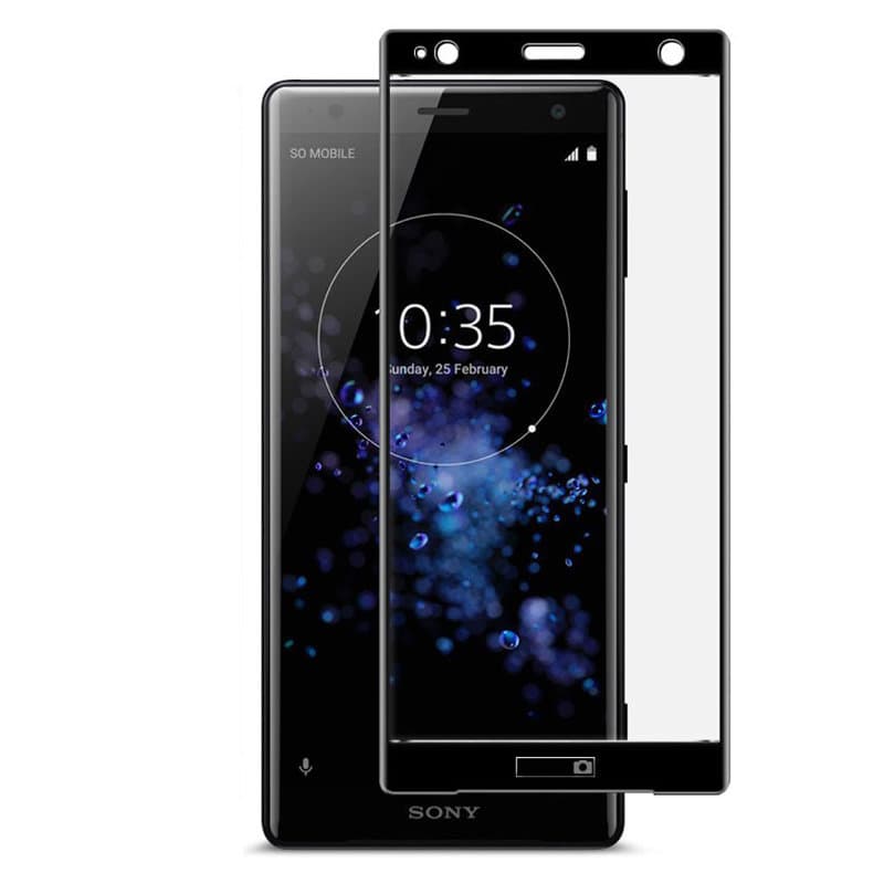 Skärmskydd Sony Xperia XZ2 - Heltäckande Glas Svart