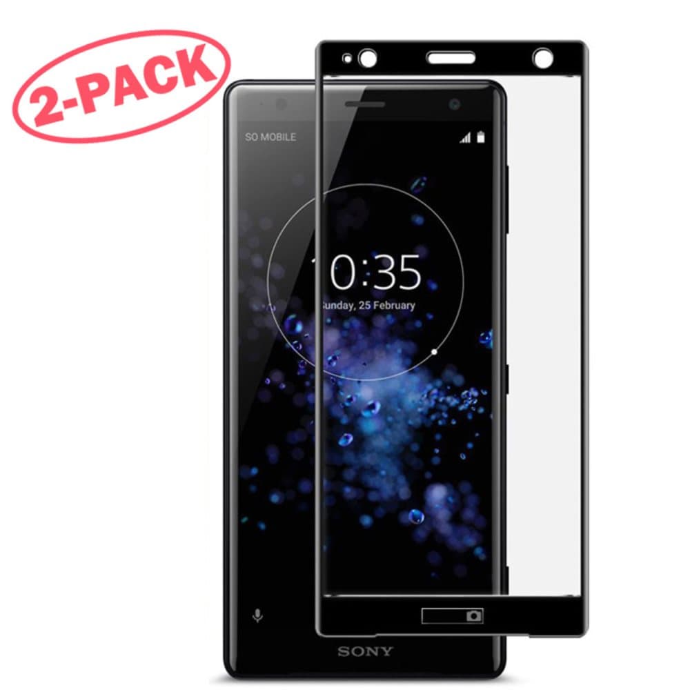 2-Pack Skärmskydd Sony Xperia XZ2 - Heltäckande Glas Svart